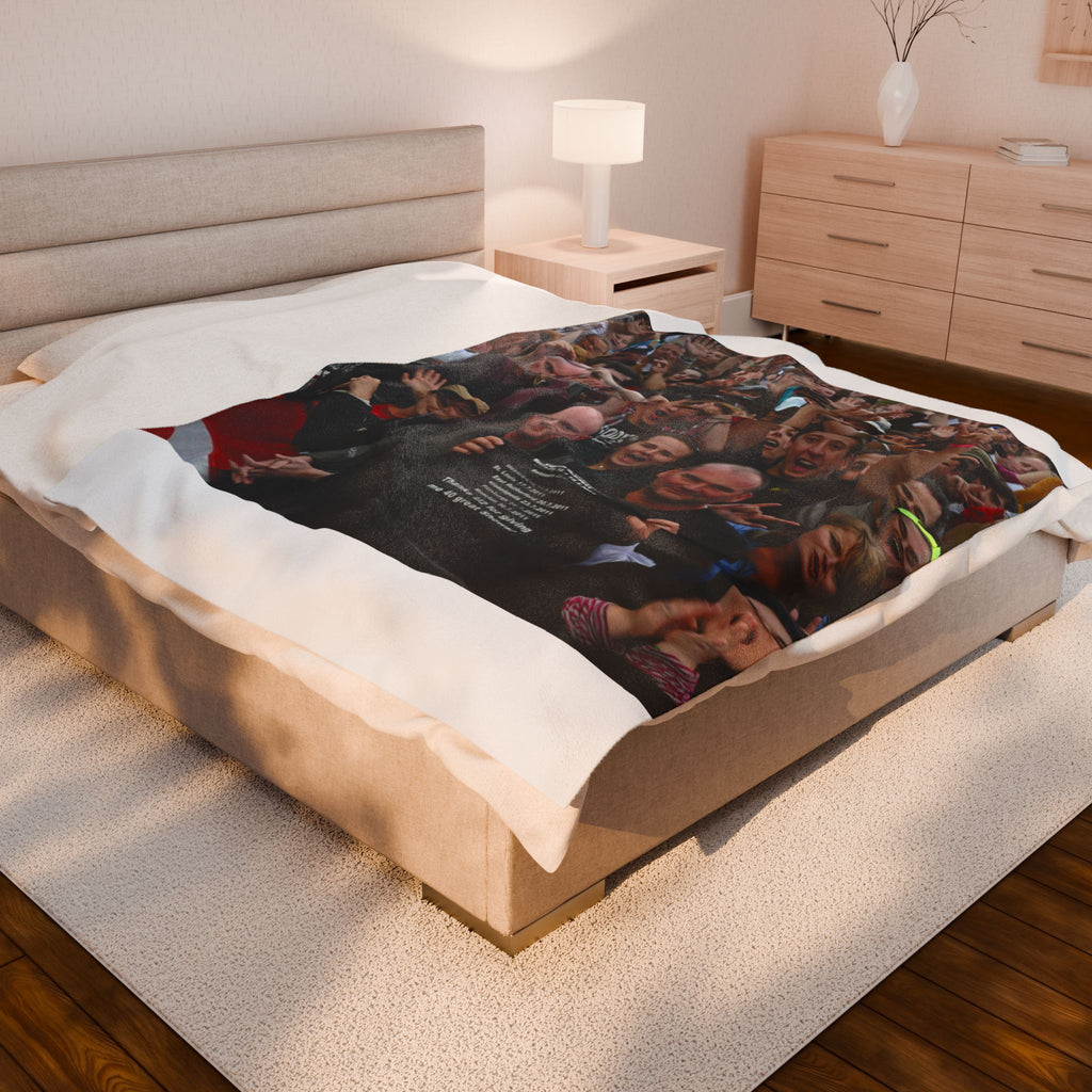 Custom Velveteen Plush Blanket - Personalized Cozy Throw for Comfort and Style