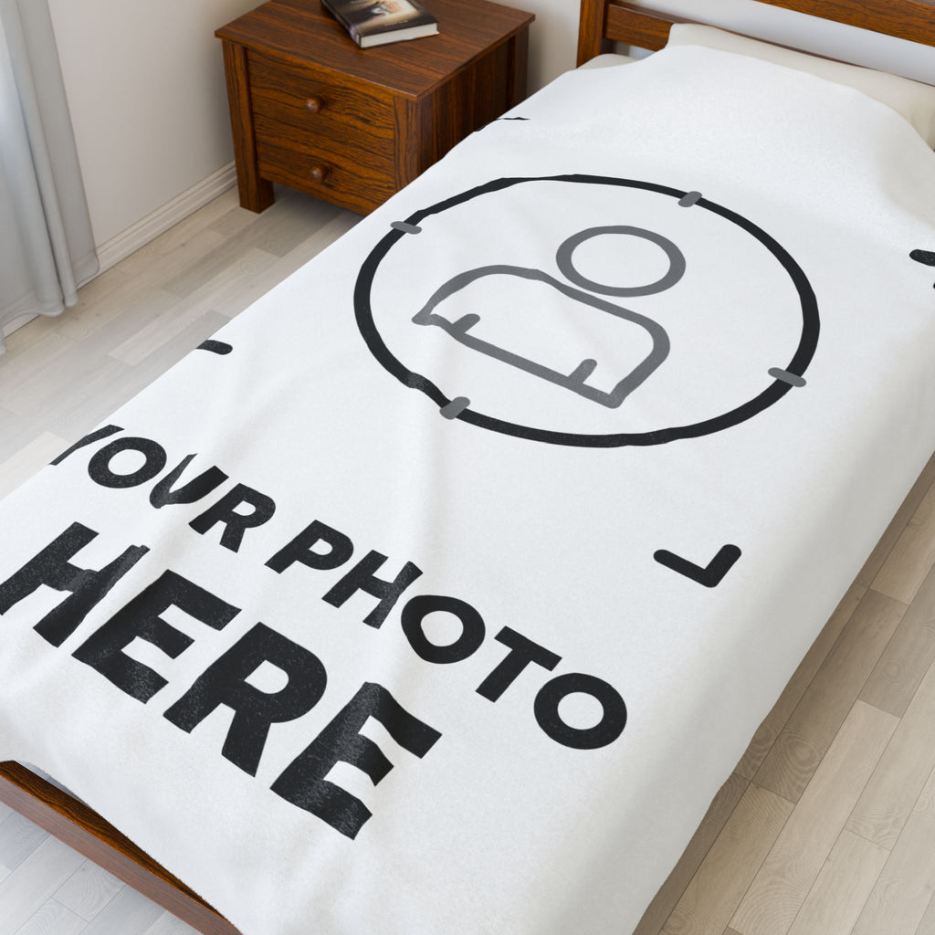 Custom Velveteen Plush Blanket - Personalized Cozy Throw for Comfort and Style