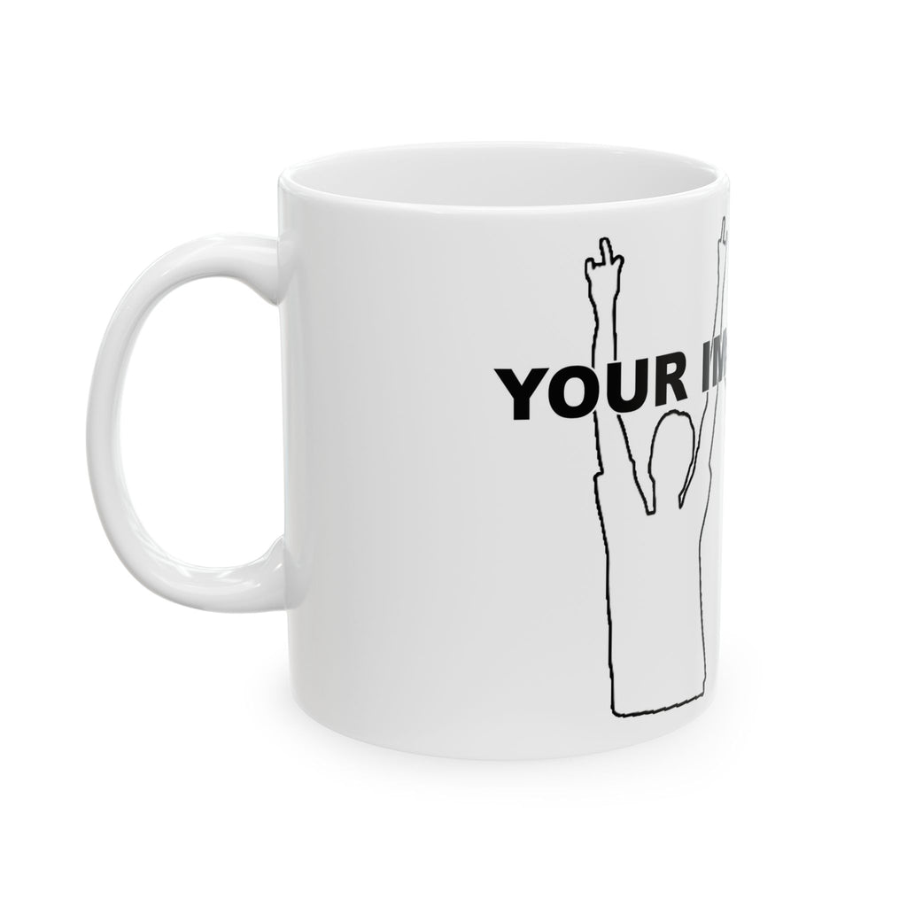 Celebratory Ceramic Mug, Customizable Coffee Cup, Perfect Gift for Events, Motivational Drinkware, Inspirational Mug