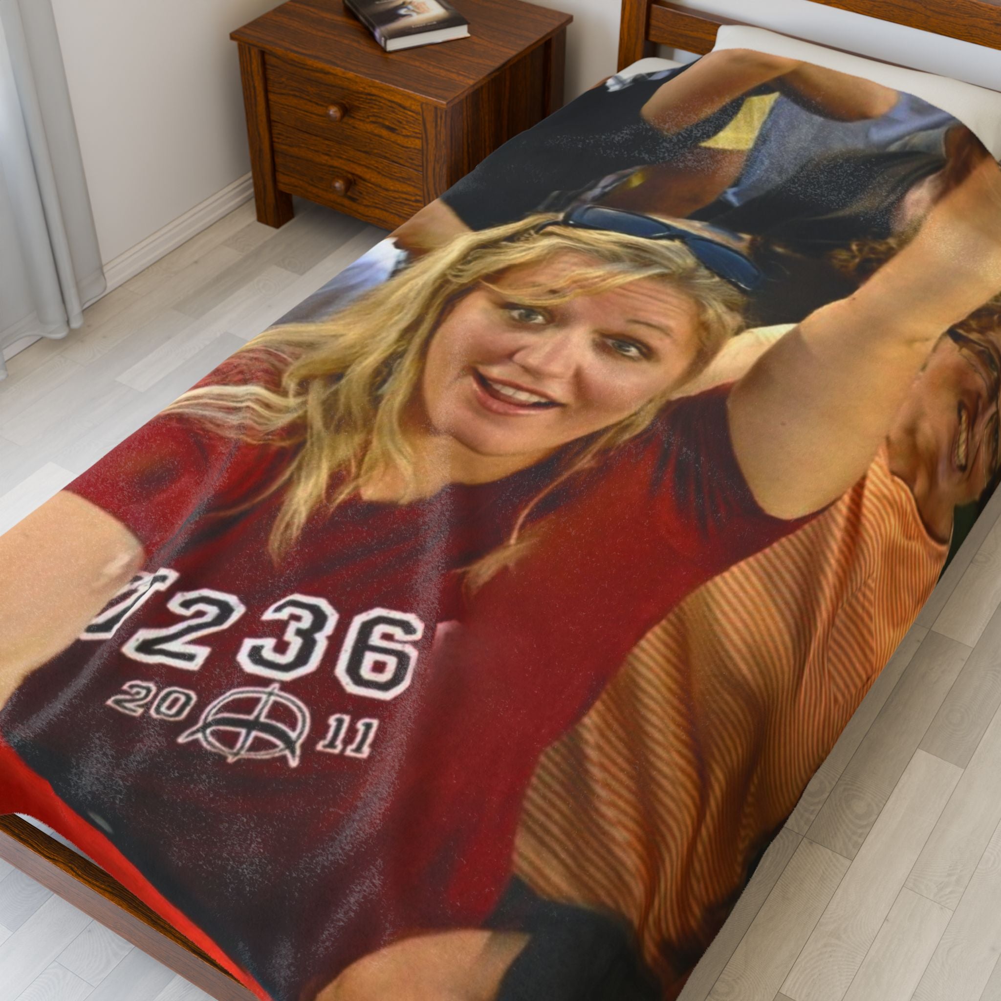 Personal Photo Velveteen Plush Blanket - Custom Memory Throw