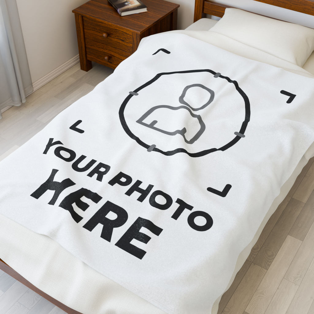 Custom Velveteen Plush Blanket - Personalized Cozy Throw for Comfort and Style