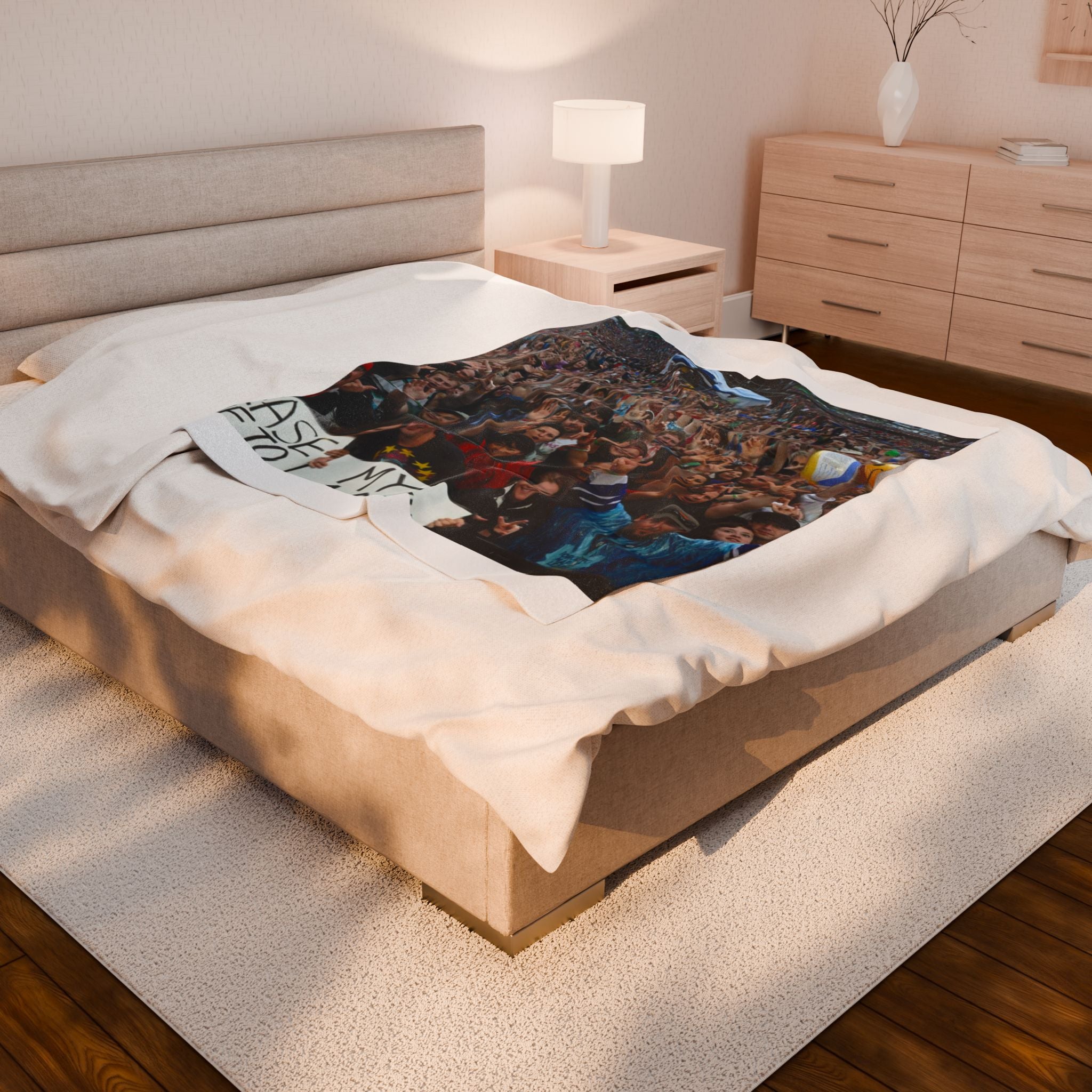 Custom Velveteen Plush Blanket - Personalized Cozy Throw for Comfort and Style