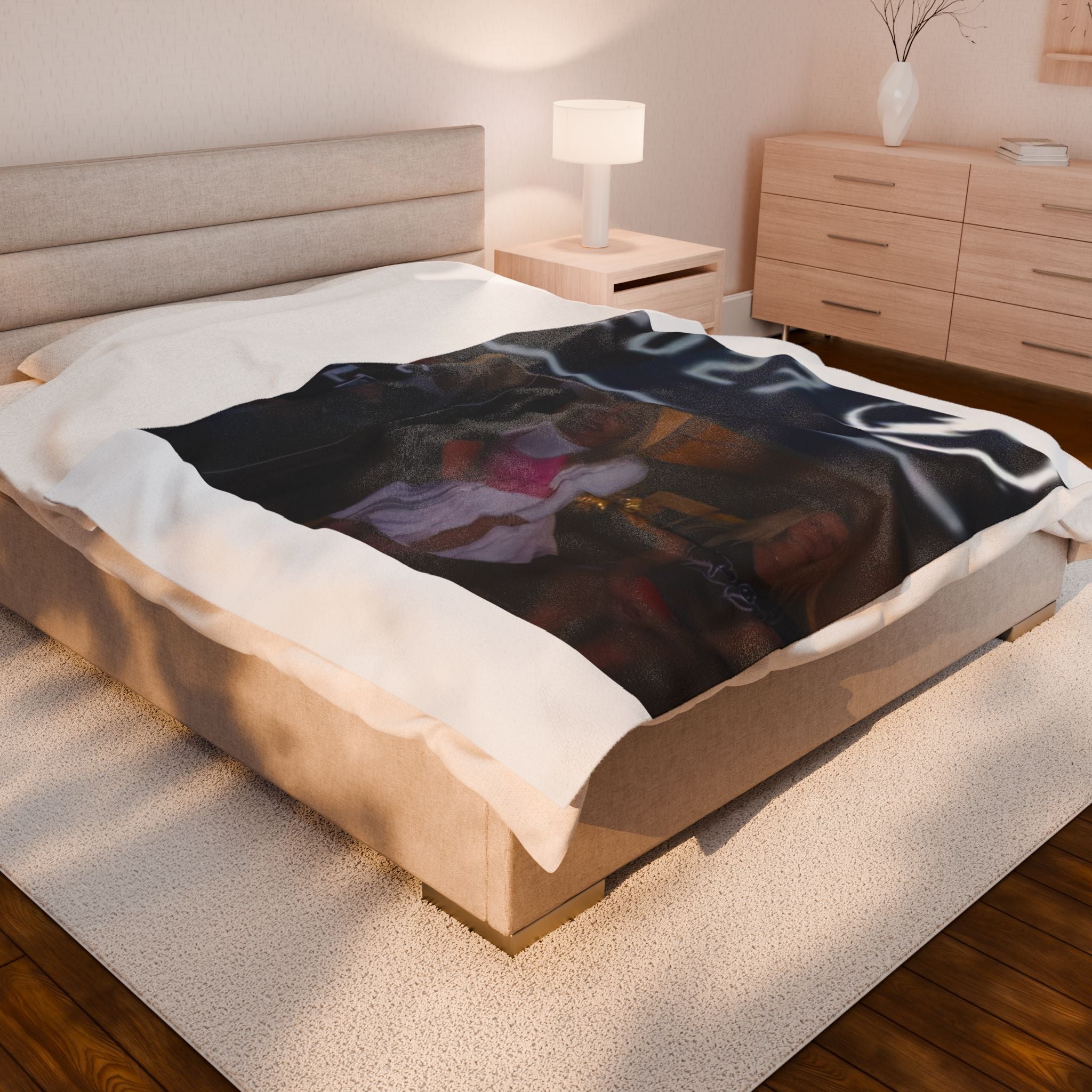 Custom Velveteen Plush Blanket - Personalized Cozy Throw for Comfort and Style