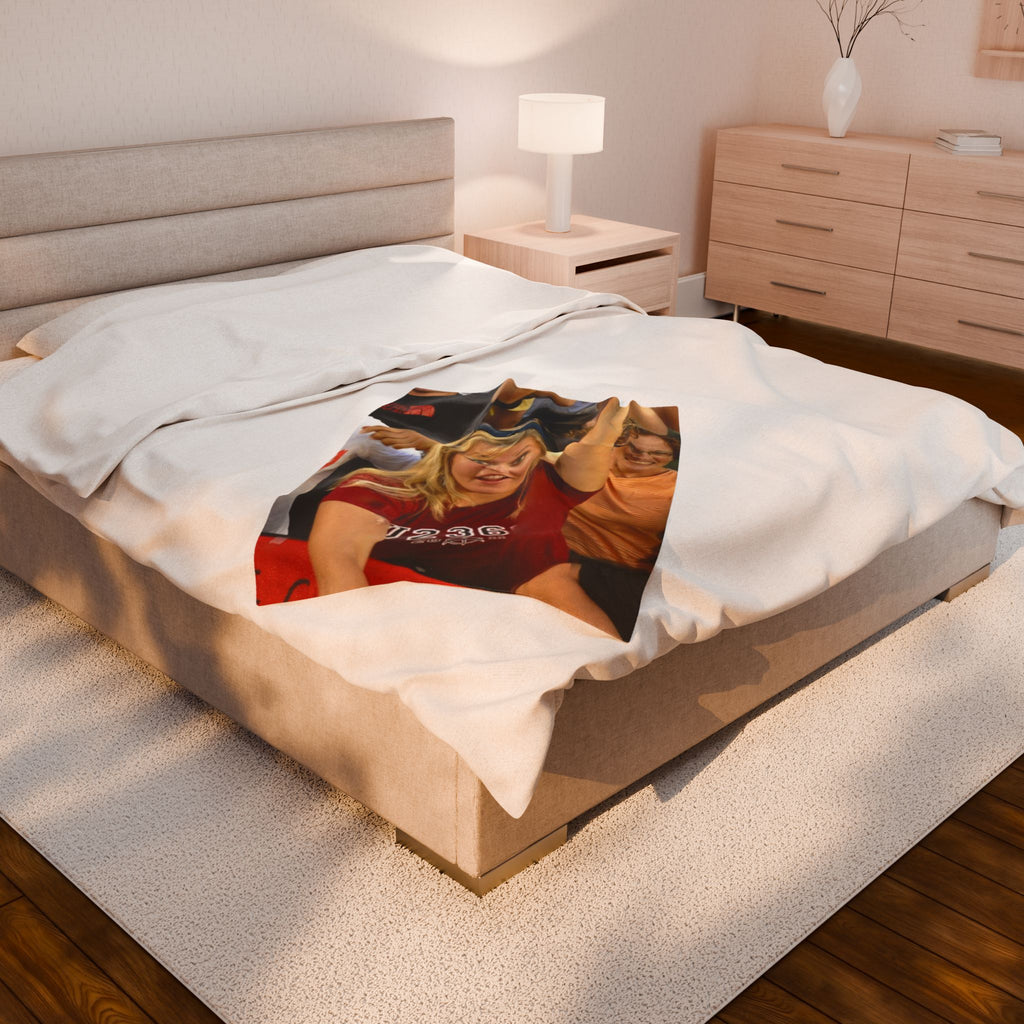 Personal Photo Velveteen Plush Blanket - Custom Memory Throw