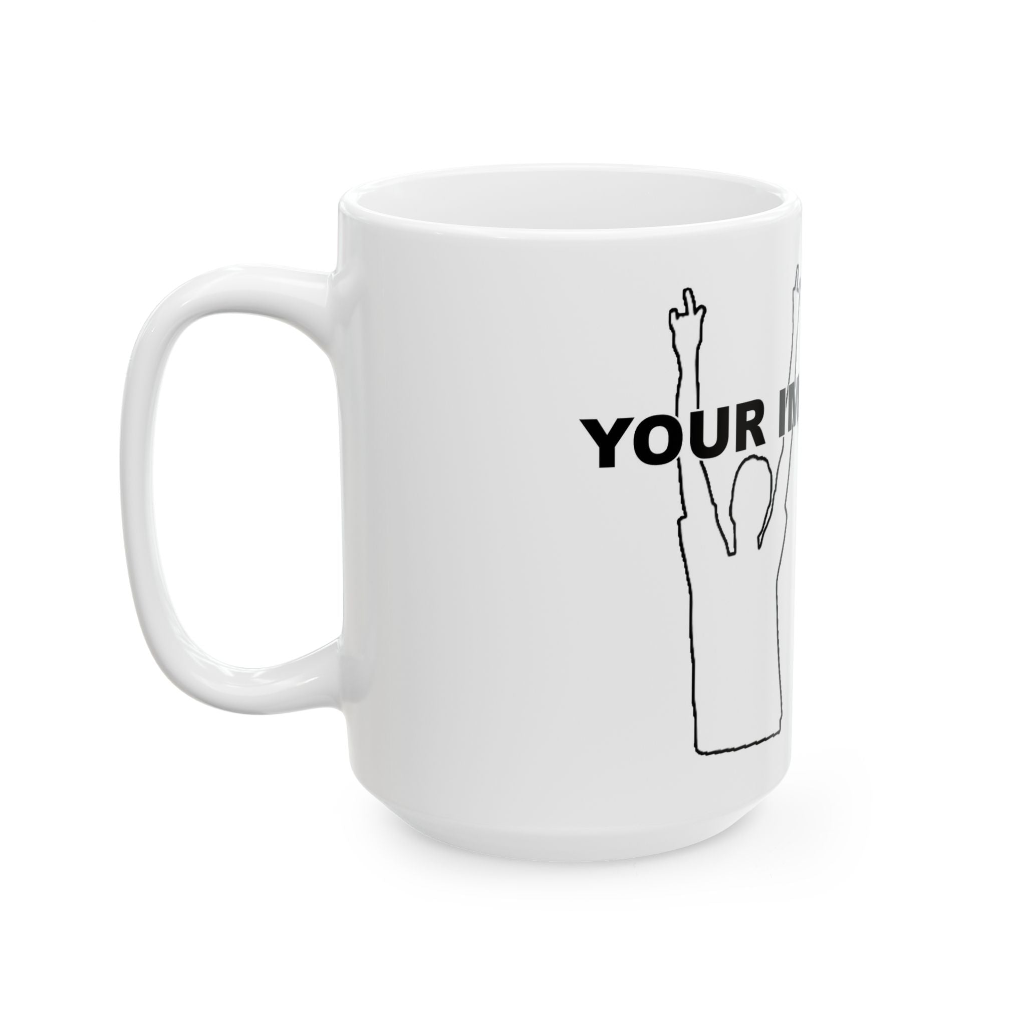 Celebratory Ceramic Mug, Customizable Coffee Cup, Perfect Gift for Events, Motivational Drinkware, Inspirational Mug