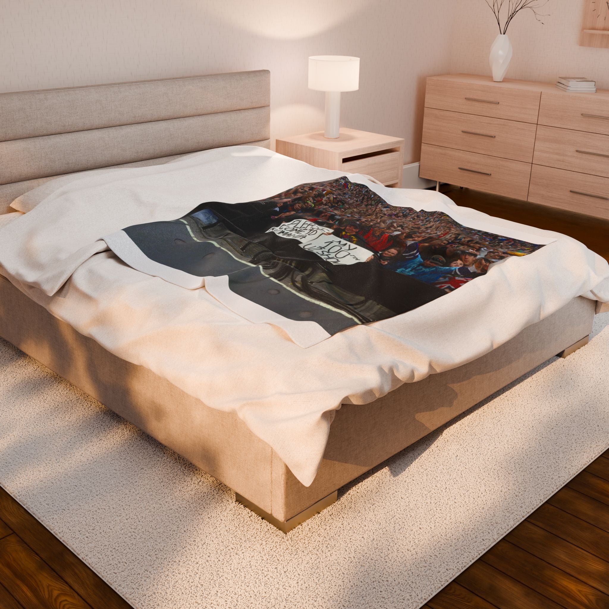 Custom Velveteen Plush Blanket - Personalized Cozy Throw for Comfort and Style