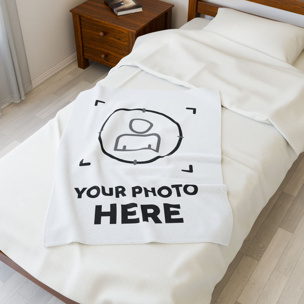 Custom Velveteen Plush Blanket - Personalized Cozy Throw for Comfort and Style