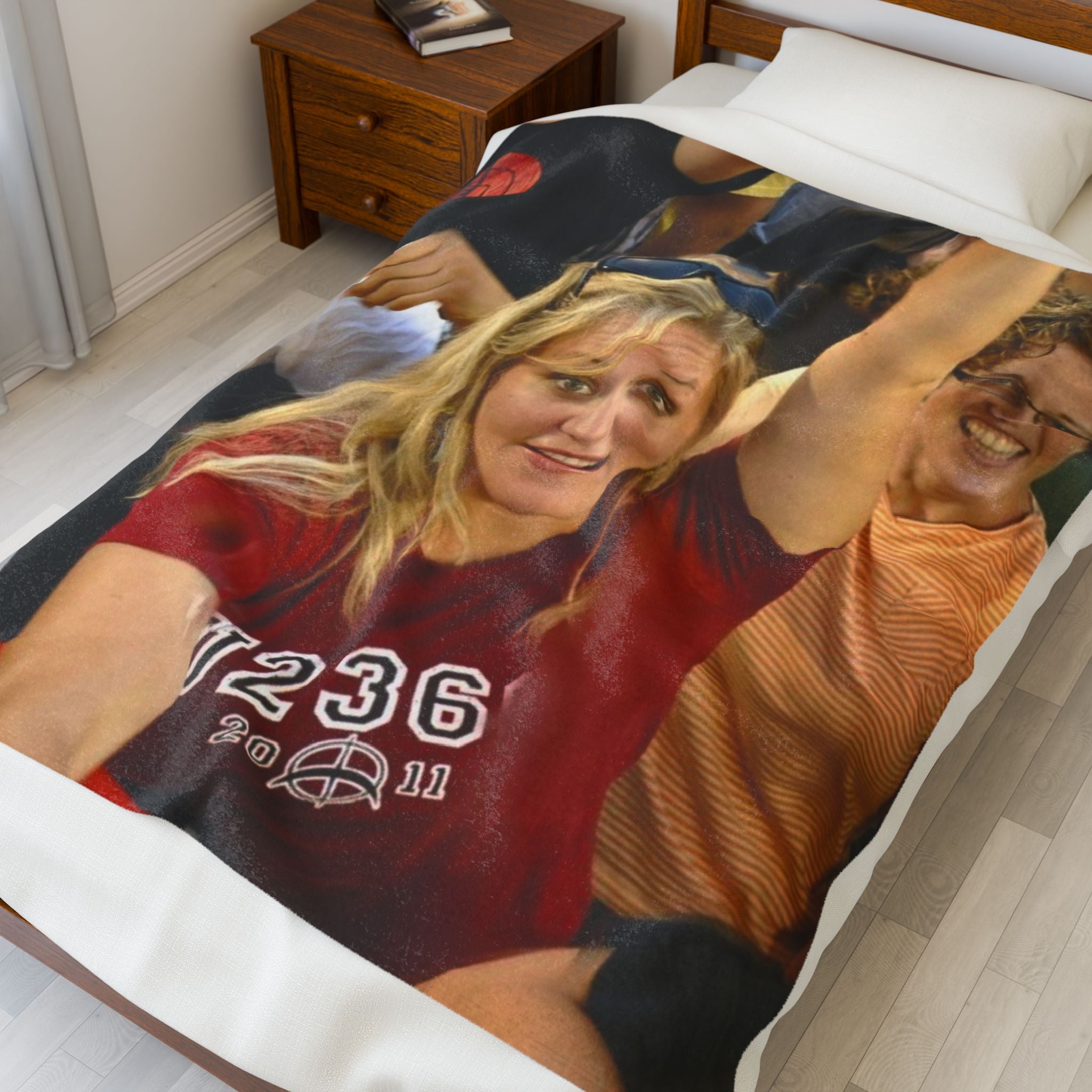 Personal Photo Velveteen Plush Blanket - Custom Memory Throw
