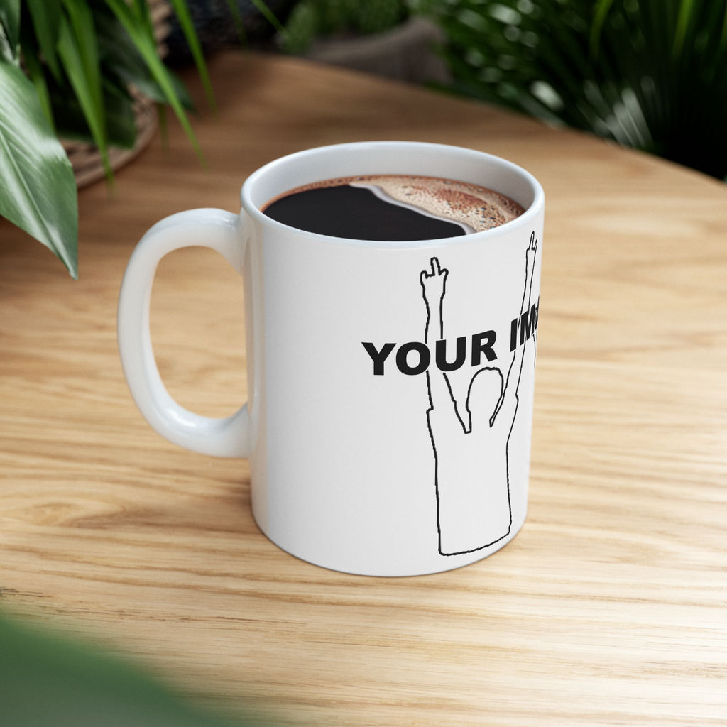 Celebratory Ceramic Mug, Customizable Coffee Cup, Perfect Gift for Events, Motivational Drinkware, Inspirational Mug