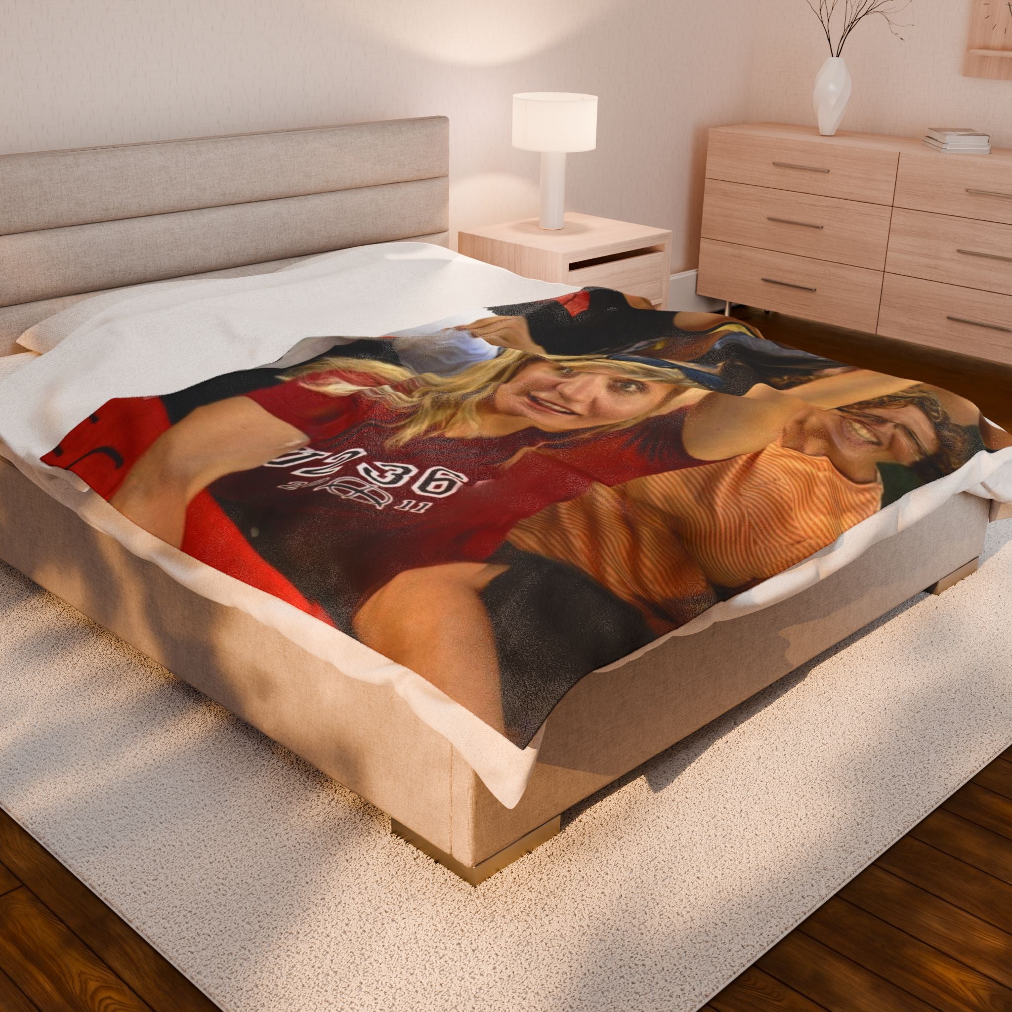 Personal Photo Velveteen Plush Blanket - Custom Memory Throw