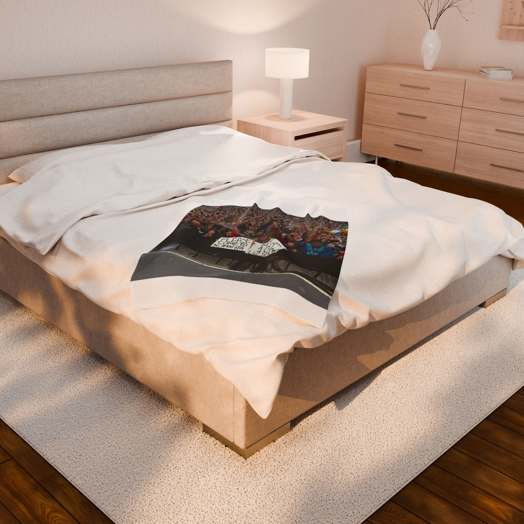 Custom Velveteen Plush Blanket - Personalized Cozy Throw for Comfort and Style